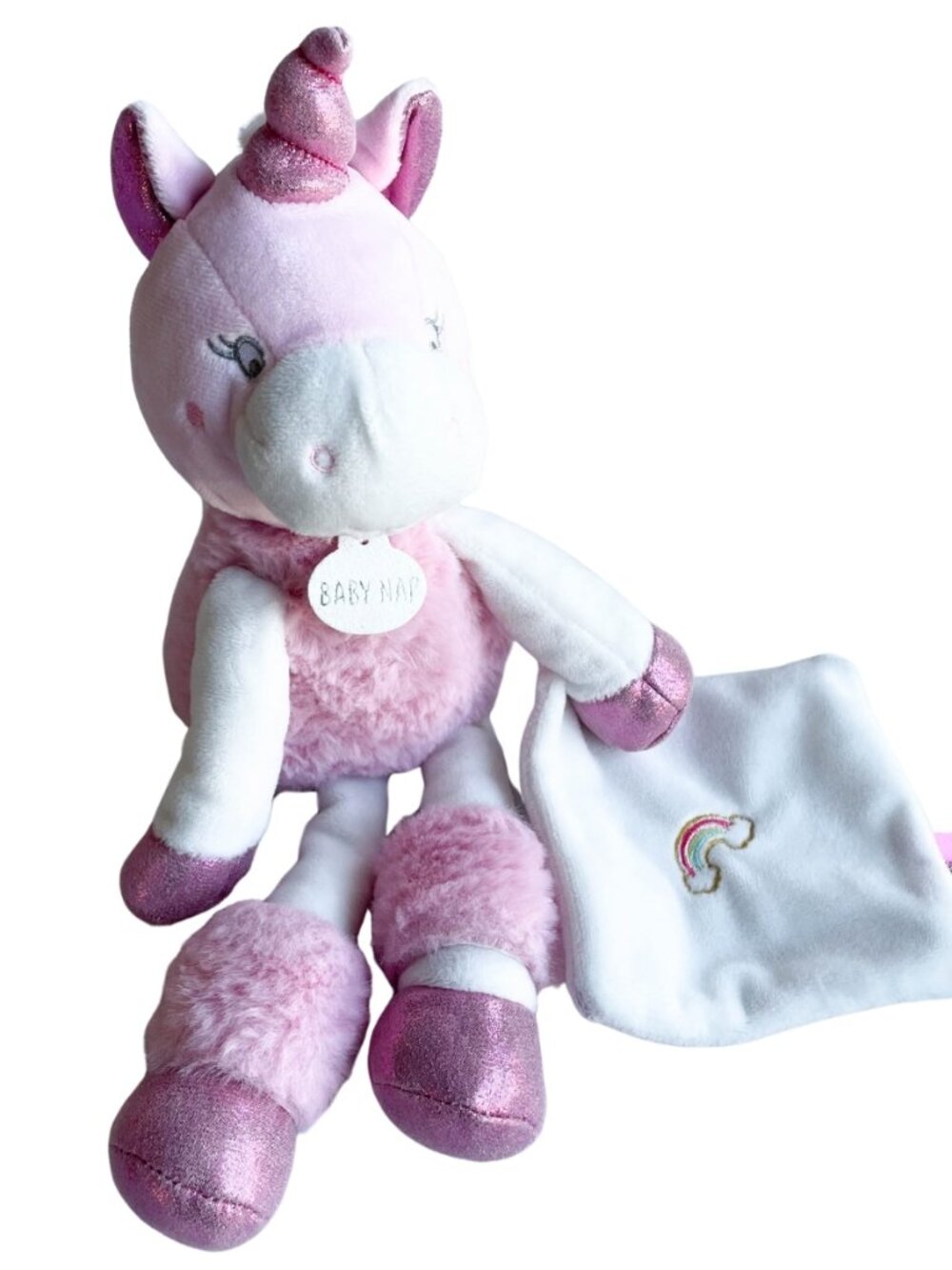 Entire Closet $5! Baby Nat Pink Unicorn Plush Plushie Lovey Security Blanket